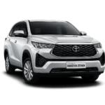 Toyota Innova Zenix type G putih tampak depan untuk layanan sewa mobil Bandung dengan driver profesional