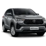 Toyota Innova Zenix Type Q abu-abu tampak depan untuk layanan sewa mobil Bandung dengan driver profesional