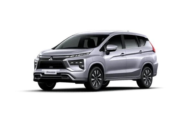 Mitsubishi Xpander putih untuk layanan sewa mobil Bandung dengan driver profesional dari Twins Rent Car