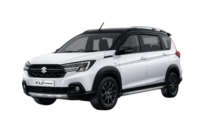 Suzuki XL7 putih dari Twins Rent Car untuk layanan sewa mobil dengan supir di Bandung
