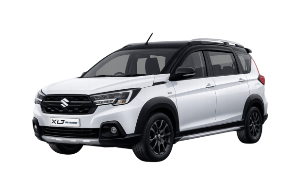 Suzuki XL7 putih dari Twins Rent Car untuk layanan sewa mobil dengan supir di Bandung