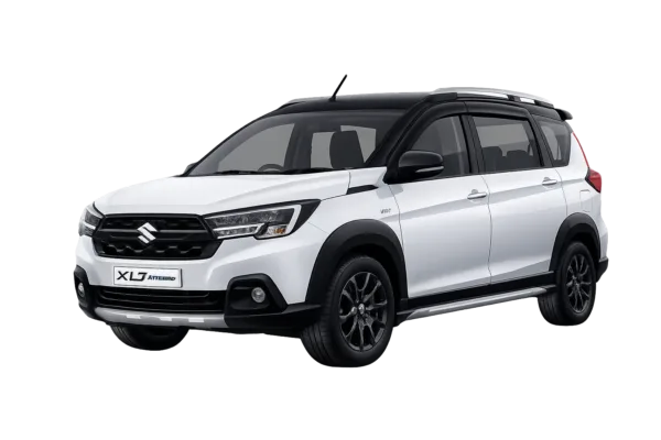 Suzuki XL7 putih dari Twins Rent Car untuk layanan sewa mobil dengan supir di Bandung